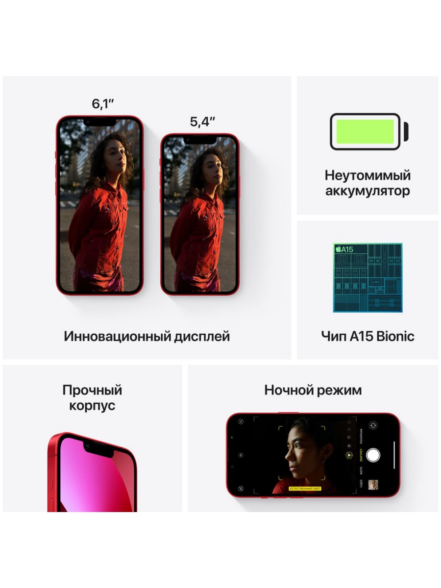 Apple iPhone 13 128 Гб (Красный)