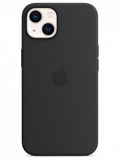 Клип-кейс для Apple iPhone 13 Silicone Case Soft Touch (Черный)