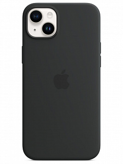 Клип-кейс iPhone 14 Plus Silicone Case Soft Touch (Черный)
