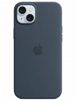 Чехол для iPhone 15 Plus Silicone Case Soft Touch (Синий)