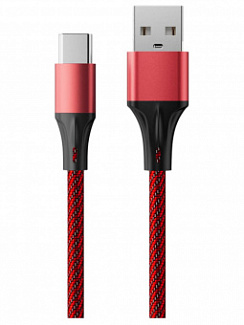 Кабель USB - Type-C Accesstyle AC30-F100M (Красный)