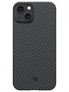 Чехол для iPhone 14 Pitaka MagEZ Case 3 узкое плетение  (Черный)
