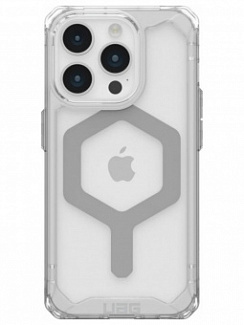 Клип-кейс для Apple iPhone 15 Pro UAG Plyo с поддержкой Magsafe (Серебряный)