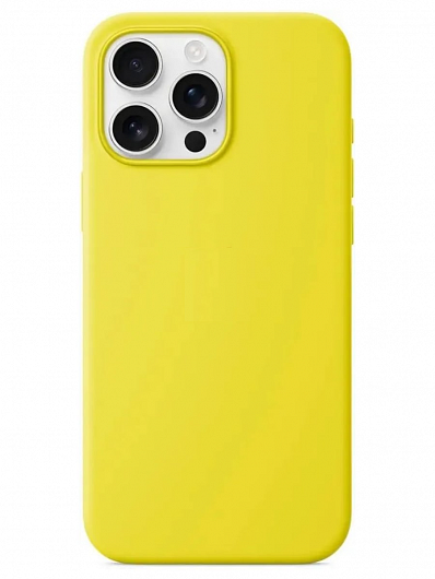 Клип-кейс для iPhone 16  Pro Max Silicone Case Soft Touch Желтый