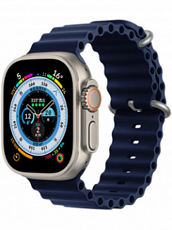 Ремешок для Apple Watch 42/44/45/49 Gurdini Ocean band Синий