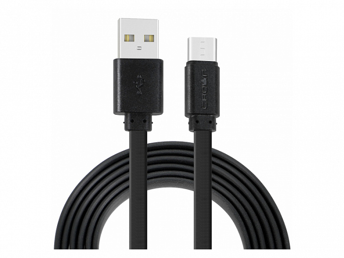 Кабель USB - Type-C  1022C CrownMicro Черный