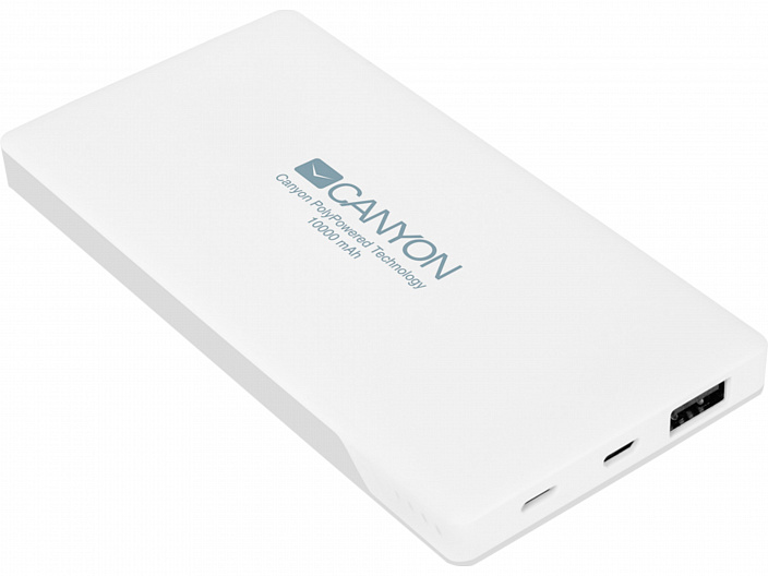 Внешний аккумулятор 10000mAh Canyon CNS-TPBP10 Белый