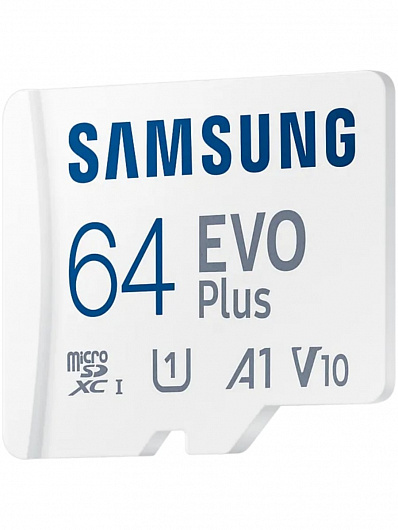 Карта памяти microSDXC Samsung EVO PLUS 64 ГБ Белый