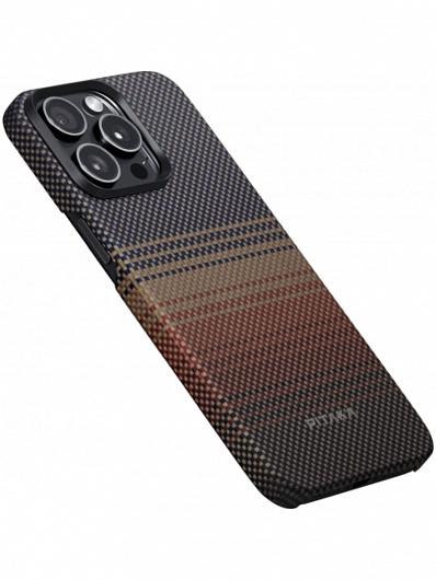 Чехол Pitaka Fusion Weaving MagEZ 5 для iPhone 15 Pro Max (Коричневый)