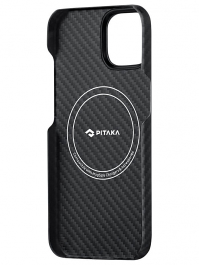 Клип-кейс для iPhone 15 Pitaka MagEZ Case 4 узкое плетение (Черный)