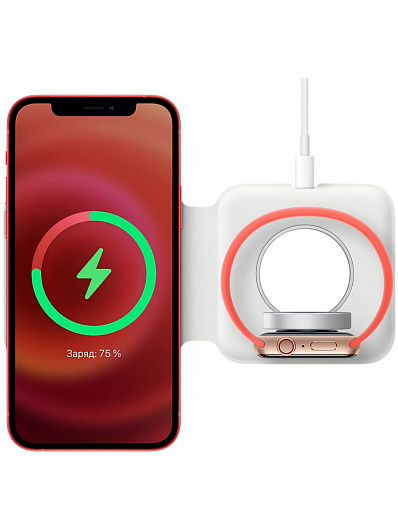 Беспроводное зарядное устройство Apple MagSafe Duo Charger Белый