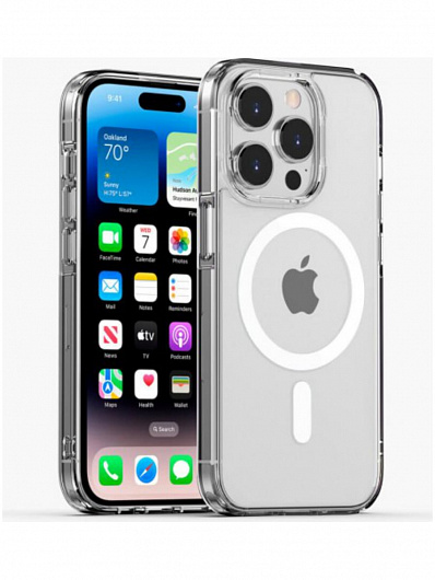 Клип-кейс для iPhone 15 Pro Max Gurdini Alba Series Protective (Прозрачный)