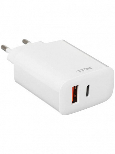 Сетевое зарядное устройство TFN USB/USB-C PD 20W Белый