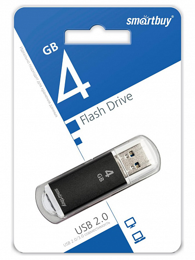 Память USB Flash Smartbuy V-Cut 4 ГБ Черный