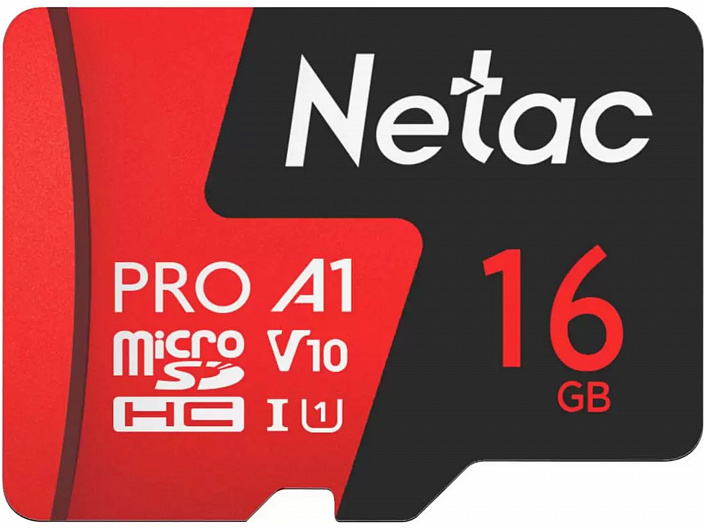 Карта памяти MicroSD Netac P500 Extreme Pro 16Gb без адаптера  Черный