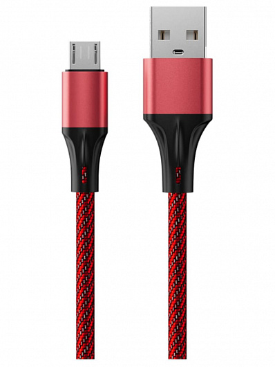 Кабель USB - microUSB Accesstyle AM24-F100M Красный