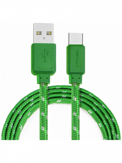 Кабель USB - Type-C  3052C CrownMicro Зеленый