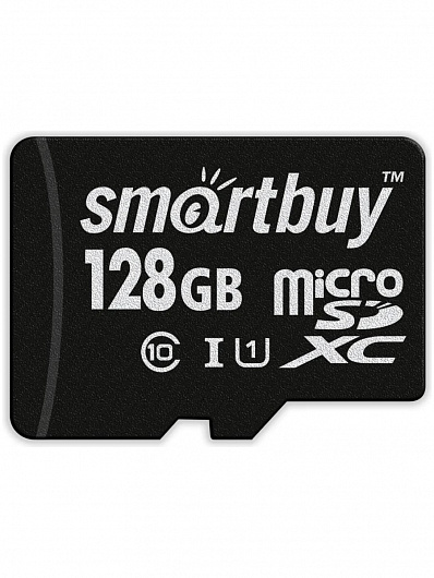 Карта памяти Smart Buy micro-SD 128GB class10 без адаптера Черный