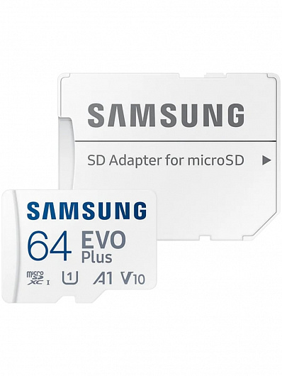 Карта памяти microSDXC Samsung EVO PLUS 64 ГБ Белый