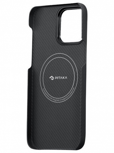 Чехол для iPhone 14 Pro Max Pitaka MagEZ Case 3 узкое плетение  (Черный)