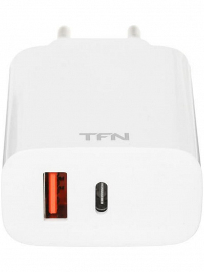 Сетевое зарядное устройство TFN USB/USB-C PD 20W Белый