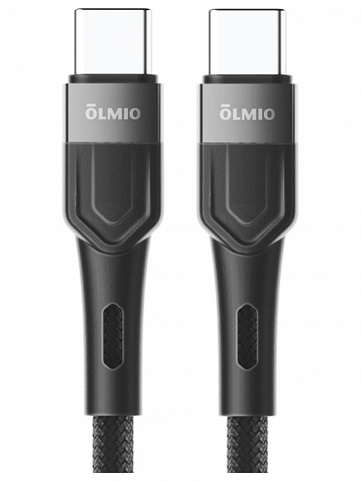 Кабель Type-C - Type-C OLMIO 60W, USB2.0, 1.2м Черный