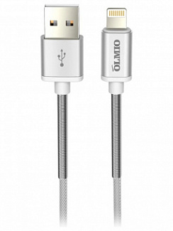 Кабель USB - Lightining OLMIO HD 1.2м, 2.1A Белый