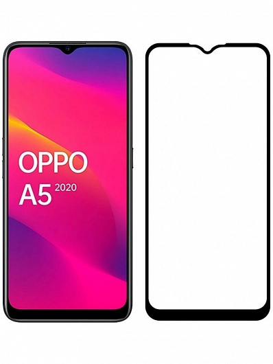 Защитное стекло для Oppo A5/Oppo A9 Box Черный