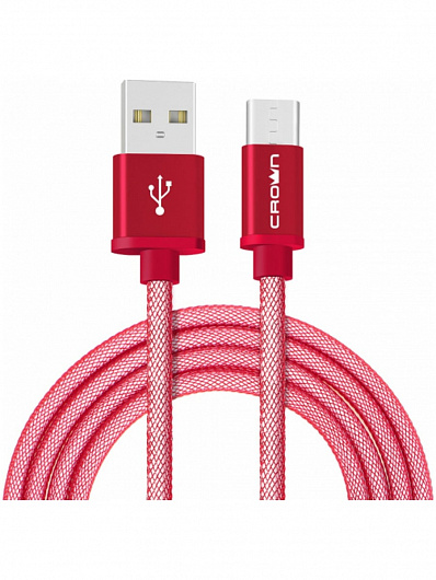 Кабель USB - Type-C  3072C CrownMicro Красный